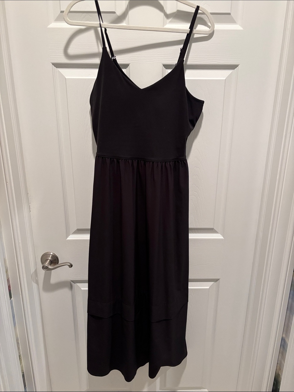 Athleta Black Spaghetti-Strap Midi Dress